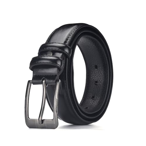 El Mejor Listado de Cinturones de Moda para Hombre - los preferidos. 45 125cm Cinturones Hombre Piel,Cinturones Hombre (negro)