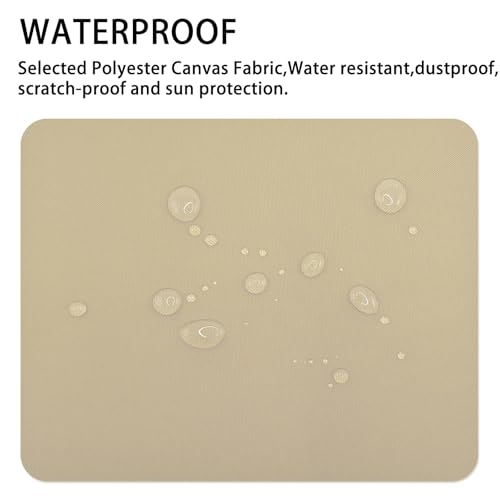 Gheeidau Canvas Repair Patch 9×11 Inch 3Pcs Waterproof Self-Adhesive Fabric Repair Patch for Tents,Boat Cover,Pop Up Canopy,Patio,Bags,Car Seats,Sofas,Furniture Cover (Beige)