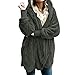 Dasongff Manteau Peluche Femme Sweater à Capuche Manches Longues Automne Hiver Veste Polaire Femme Manteau Moelleux Doux Outwear Couleur Unie Chic et Élégant Casual Grande Taille