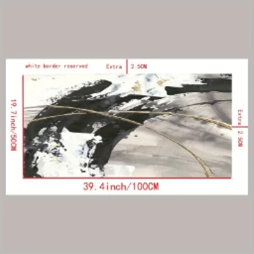 Feuille d'or peinture abstraite pour sublimer un mur blanc vide - 4