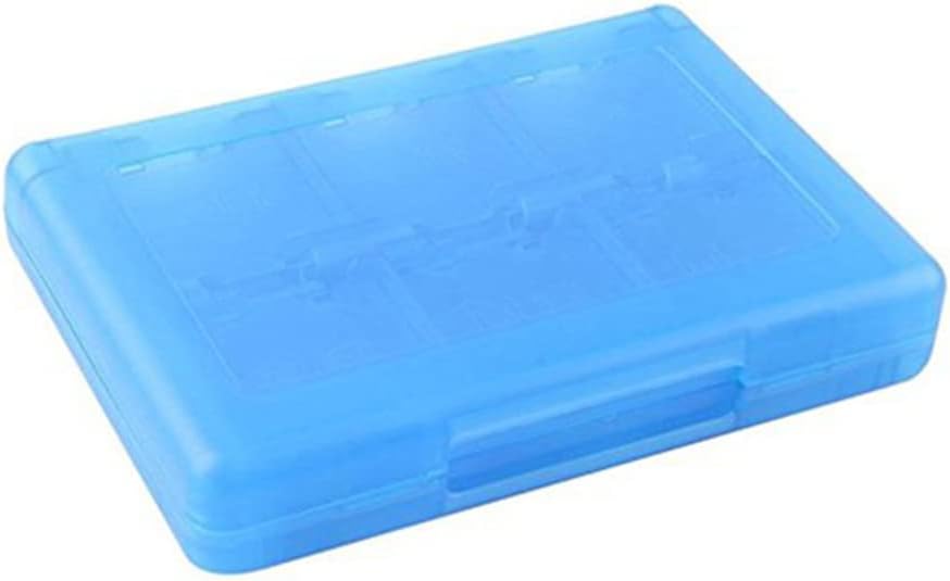 Gatuida 28 in 1 Game Card Case Box for NDS NDSI NDSILL 2DS 3DSLL/ XL (Blue)