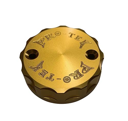 Pro-Tek Gold Front Brake Fluid Reservoir Cap Made For Honda CBR929RR 2000 2001 CBR-929RR CBR 929RR (Gold)