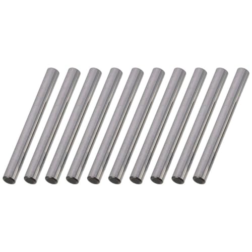 SHUATI Solid Round Rod,HSS Lathe Bar Stock Tool 25/50/75mm Durable Silver Miniature Axle Portable Round Steel Rod(5 x 50mm)