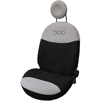 Italfodere - 2 x Front Seat Covers for Cars - Compatible with Fiat 500 from 2007 - Handmade - Cotton - Foam Rubber and Polyester - Car Accessories for Interior - Made in Italy