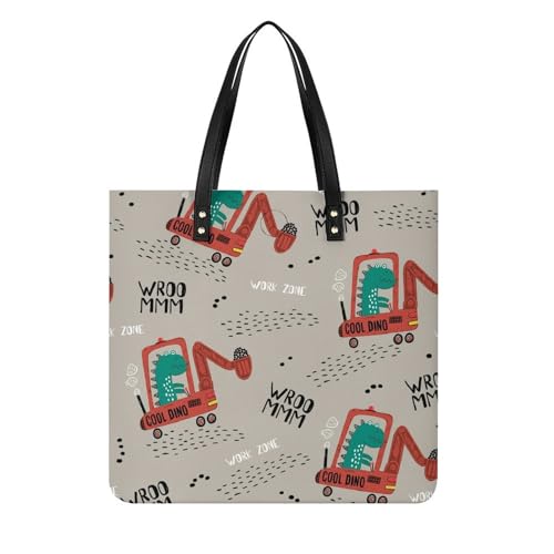 Sac cabas dinosaure excavateur grand sac à main shopper de voyage