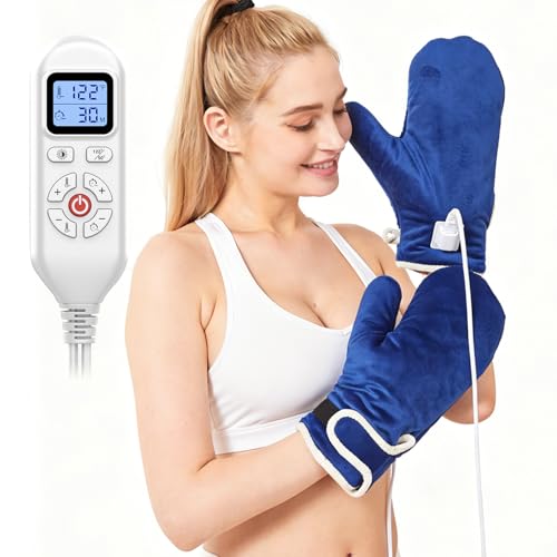 Heated Gloves for Hand Pain Relief, 2 Pack Electric Wrist/Fingers/Whole Hand Heating Pad, 86-158℉ & Auto Shut Off Heated Mittens, Ideal for Arthritis Pain Relief & Carpal Tunnel Relief