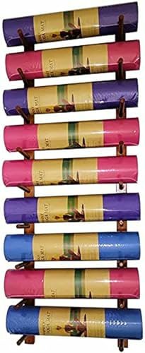 LYJYUJIE Wooden Shelves For Yoga Mats, Wall Support For Gymnasium, Organizer, Storage Storage Support Of Several Layers Sports Equipment To Organize