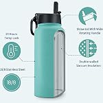 Personalized Kids' Water Bottles with Straw Lids, Custom Engraved Stainless Steel - 18oz, 24oz, 32oz - 8 Colors - Image 7