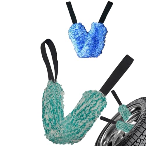 MATSOONY Complete Car Wheel Brush Kit, 2pcs Includes Scratch-Free Microfiber Rim Brush & Tyre Brush. Non-Scratch Alloy Wheel Cleaner Tools for Car Detailing, Deep Clean Rims & Tyres.