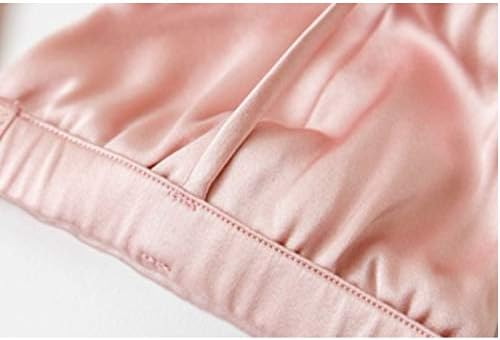 SilRiver Women's Silk Satin Triangle Bralette Soft Cup Wireless Bra Smooth and Comfortable Wire Free Bra Top - Image 5