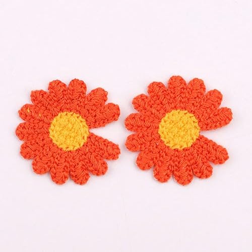 Parches de Bordado 30 Parches Bordados de Flores pequeñas 4,5 cm for Planchar, Apliques Chinos for Ropa, Grandes for Coser en Vaqueros y Chaquetas(Green)
