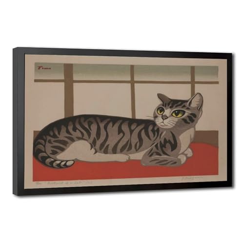 Impression toile chat Inagaki Tomoo pour une ambiance de bureau sereine