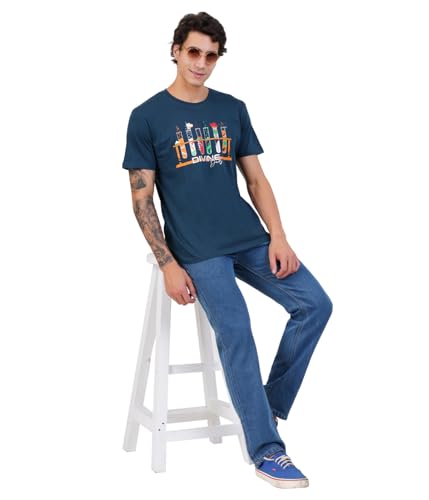 Image of Men's Super Combed Cotton Round Neck Half Sleeve T-Shirt | Soft Breathable Cotton Fabric | Stylish Comfortable Wearfor Men | Quality Regular Fit