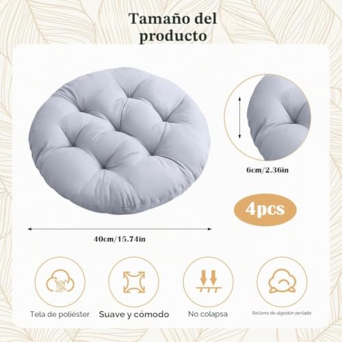 Cojín lavable y cómodo para evitar dolores al sentarse en sillas de comedor 3