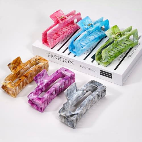 SHINLEA 3Pcs Hair Claw Clips for Women, 5 Inch Non slip Large Claw Clip - image 7