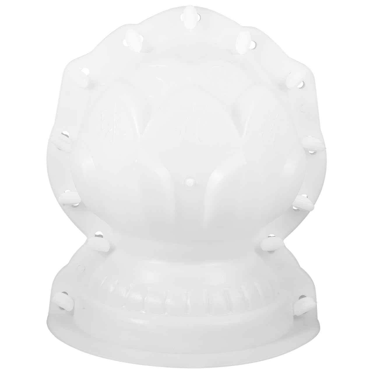 Roman Column Mold for Concrete, Ball Sculpture Mold, Balcony Garden Fence Decoration, Abs Material, 11.81 X 10.62 X 8.66 Inches, White