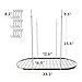 Vdomus Hanging Pot Rack - Ceiling Mount Kitchen Organizer for Pots and Pans with 15 Hooks - 33 x 17 Inches Heavy-Duty, Durable and Space-Saving Pan Holder - Silver