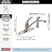 Delta Foundations Chrome Kitchen Faucet with Side Sprayer, Contemporary 4 Hole Kitchen Sink Faucet, Single Handle, Chrome B4410LF