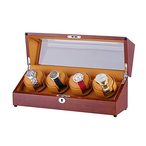 Caja para relojes automáticos con motor silencioso y acabado de lujo para hogar