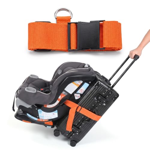 Image of Orzbow Car Seat Belt for Suitcases, Car Seat Strap to Convert Kid Carseat and Carry-on Luggage, Stable & Durable, Baby Airplane Travel Essential