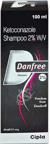 Danfree 2% Ketoconazole Anti-Dandruff Shampoo 100ml, helps with reducing itching inflammation and flakes