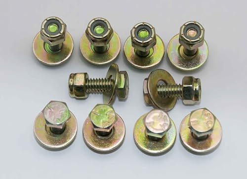 Image of 1 /4 inch x 3 /4 inch Hex Head Bolt by Color Galvanization with Nylon Lock nut and Large Size Washer Assortment Kit,Alloy Steel,Grade 5.(10pcs Pack),by Metalsuberg