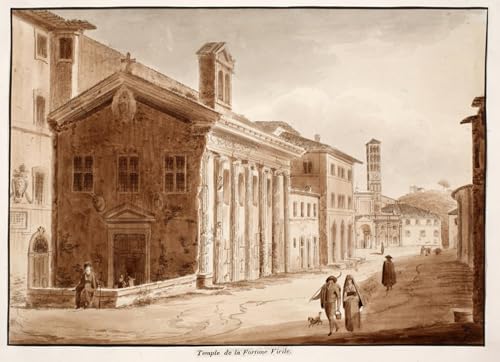 Tableau le temple de Fortuna Virilis Agostino Tofanelli impression d'art déco murale 60x90