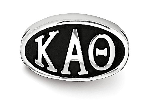 Sterling Silver 12.25mm Kappa Alpha Theta Oval Letters Bead Charm2