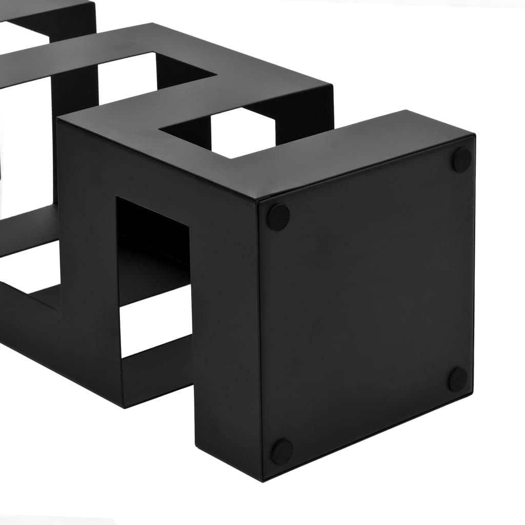 Portaombrelli in acciaio verniciato a polvere, nero, 15,5 x 15,5 x 48,5 cm, con vaschetta raccogligocce in plastica rimovibile, per corridoio, casa e stoccaggio