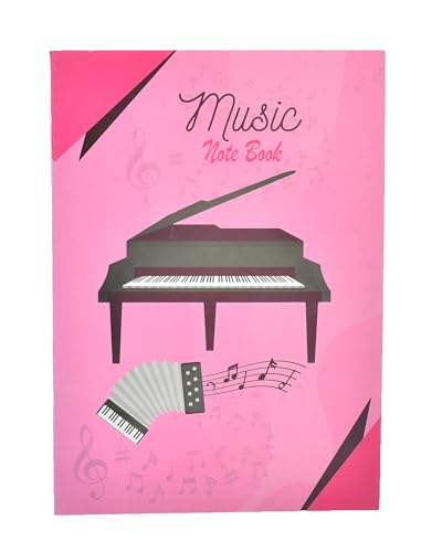 نوت بوك 20 ورقة B5، بطباعة كلمة MUSIC مقاس 25×17.5 سم، فردي من ديسكفري سونيكس