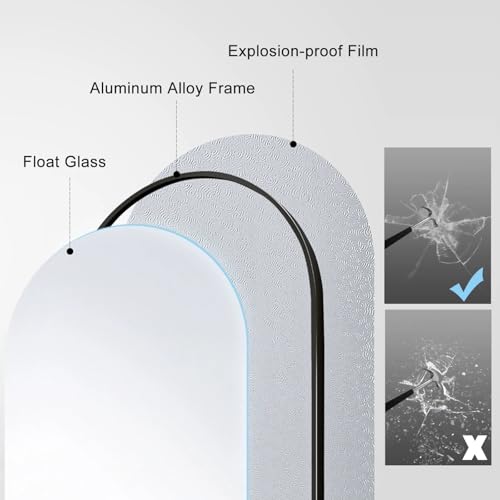 Miroir d'angle mural pivotant orientable horizontal ou vertical pour maquillage - 7