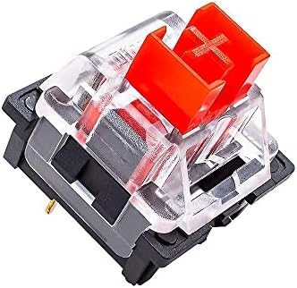 OUTEMU Red Switches, 3-pin Linear 45g Force Dustproof Hot-Swappable Cherry MX Equivalent Switches for Mechanical Keyboard-20 Pack