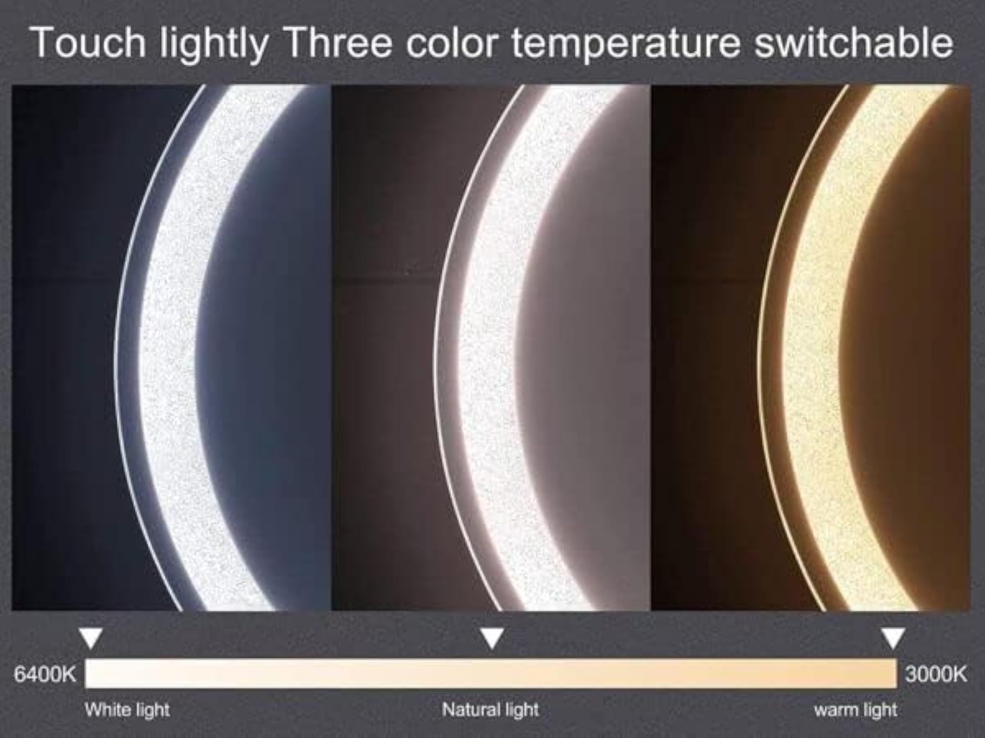 LED Mirror with Touch Sensor for Bathroom Decor