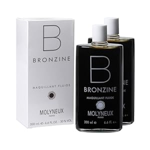 MOLYNEUX Bronzine – Pack de 2 – Maquillaje fluido corporal, leche corporal con color, autobronceador, fabricado en Francia, 2x200ml