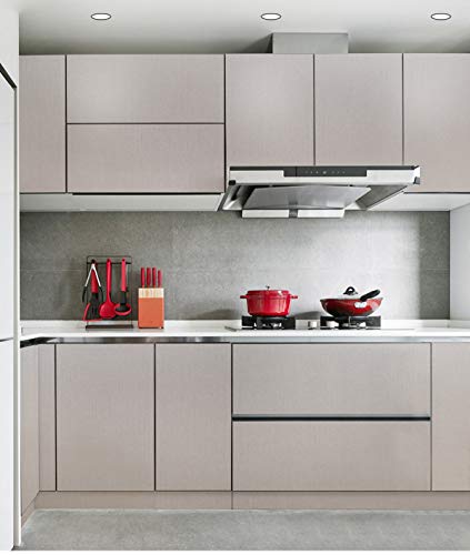 Vinilo pegatina muebles de cocina marron cepillado papel autoadhesivo impermeable 40cmx4m 3