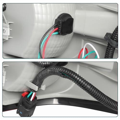 Image of TUSDAR Upgraded Lens Headlight and Tail Light Assembly Fit for 2014 2015 Chevy Silverado 1500 Pickup Truck OE Style Halogen Lamps Replacement Black Housing Amber /Driver & Passenger Side w /Bulbs