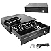 PARTYSAVING Point of Sales/Cash 12V Drawer Register Metal RJ-11 Key-Lock W/Bill & Movable Coin Trays APL1304, Black