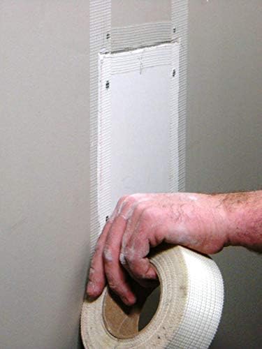 Image of ETIPL Dry Wall Tape, Fiber Mesh Crack Patch, Wall Repair Tape (150mmX50mtr) 1 Roll, Clear