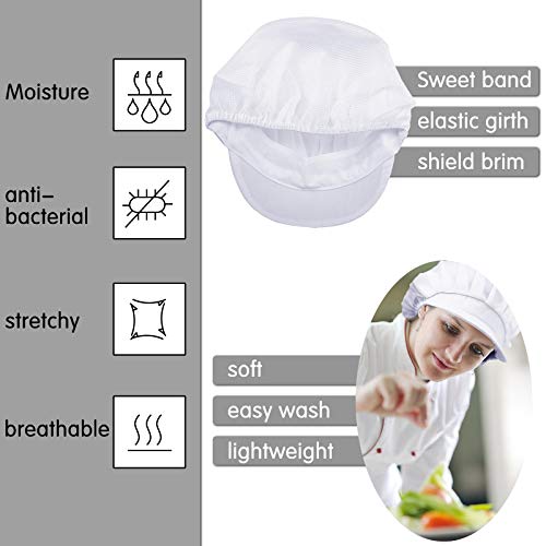 image for Geyoga 8 Pieces Chef Hat, Kitchen Cooking Chef Cap, Adjustable Elastic