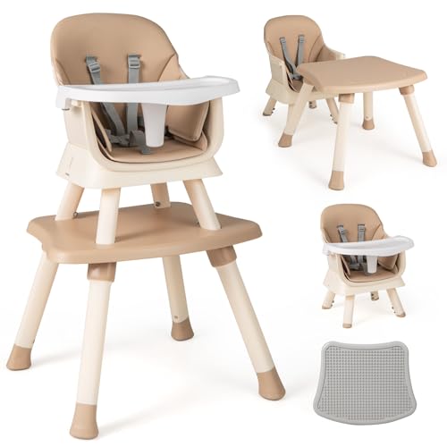 Costway 6 En 1 Trona Bebe, Silla Alta Para Bebés, Trona Evolutiva Bebe Convertible, Trona Portatil Bebe, Silla De Alimentación Infantil Con Arnes De 5 Puntos, Bandeja Y Cojín Desmontables Caqui Costway 6 En 1 Trona Bebe, Silla Alta Para Bebés, Trona Evolutiva Bebe Convertible, Trona Portatil Bebe, Silla De Alimentación Infantil Con Arnes De 5 Puntos, Bandeja Y Cojín Desmontables Caqui