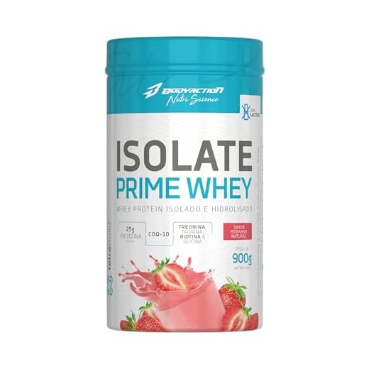 Isolate Prime Whey 900g Sabor Morango Bodyaction