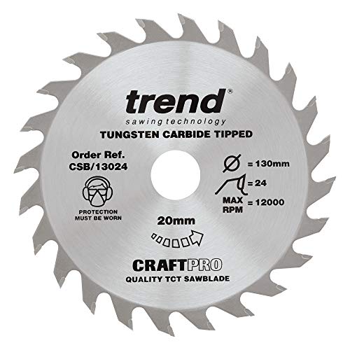 Trend Csb/13024 Craft Saw Blade 130 Mm X 24 Teeth X 20 Mm