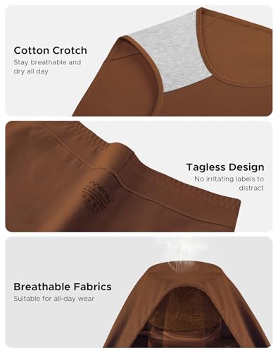 Image of INNERSY Women's Cotton Underwear High Waisted Briefs 4-Pack