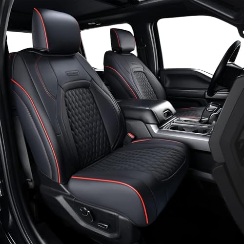 Coverado RAM 1500 Seat Cover, Faux Leather Seat Covers for Car Fit…
