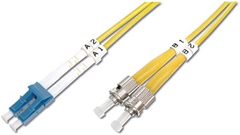 DIGITUS DK-2933-05  Kabel Światłowodowy OS2  5 m  LC do LC  Dupleksowy  1/10 Gbit/s  SM Jednomodowy Światłowodowy Kabel LAN  Typ Włókna: 9/125 µ  Żółty (Yellow)