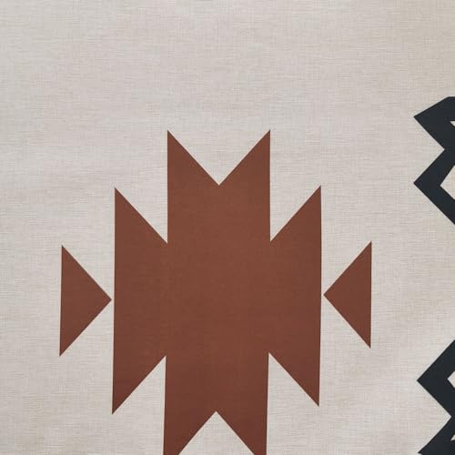 Jimuzi Western Aztec Linen Shower Curtain Ethnic Southwest Geometric Stripes Fabric Shower Curtain Set With Hooks thumb #2