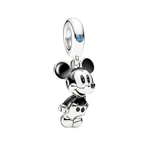 Image of Mouse Character Charm 925 Silver Charm Compatible with Pandora Charms, Trollbeads, Chamilia, Biagi and Many Other UK Charm Bracelets.