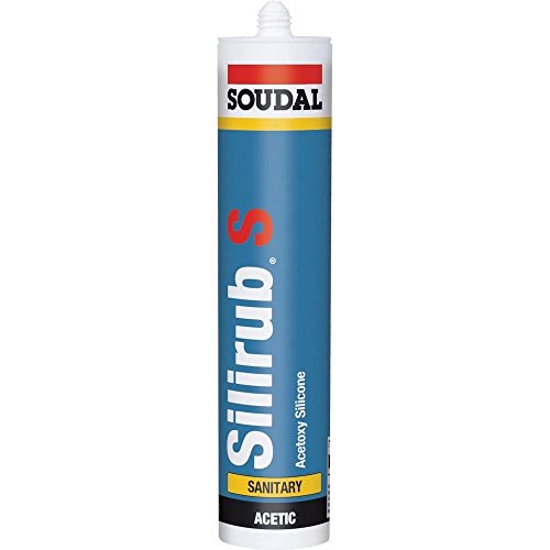 Soudal 101670 Silirub S Mastic Silicone Sanitaire Acétique, Brun, 310 ml