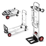 Flexibilité 2-en-1 : Pousser droit ou à plat ? Ce diable convertible ergonomique se transforme en deux chariots distincts en quelques secondes. Besoin de plus d'options de transport ? Sa poignée antidérapante répond à tous vos besoins ! Choisissez simplement le mode qui correspond le mieux à vos tâches de manutention.