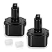 2 Pack 3.6Ah Ni-MH for Dewalt 9.6 Volt Battery DW9062 Dw9061 DW926 DC750KA DW955K DW955 DW926K-2 DW926K DW902 DW050 DE9062 DE9061 DE9036 DW955K-2 DW050K Replacement for Dewalt 9.6v Battery